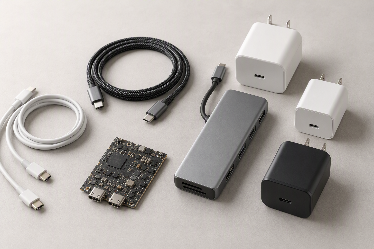 電子配件的工業示意